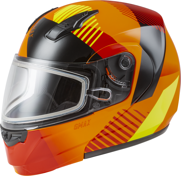 GMAX - MD-04S MODULAR RESERVE SNOW HELMET NEON ORANGE/HI-VIS 2X - Image 1