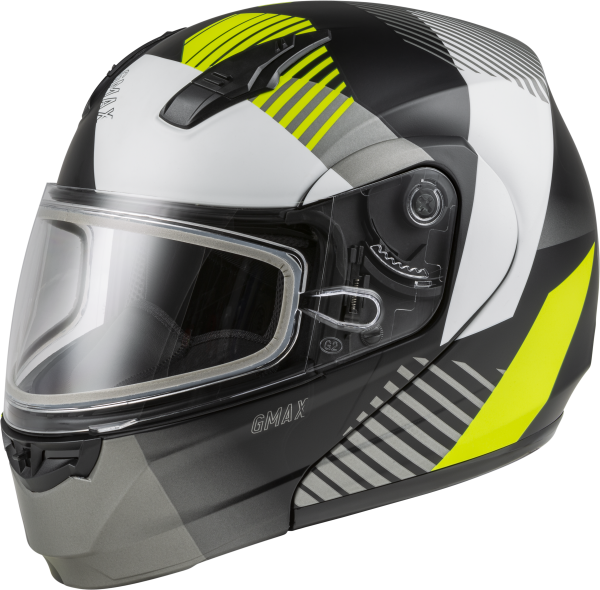 GMAX - MD-04S MODULAR RESERVE SNOW HELMET MATTE BLACK/HI-VIS 2X - Image 1