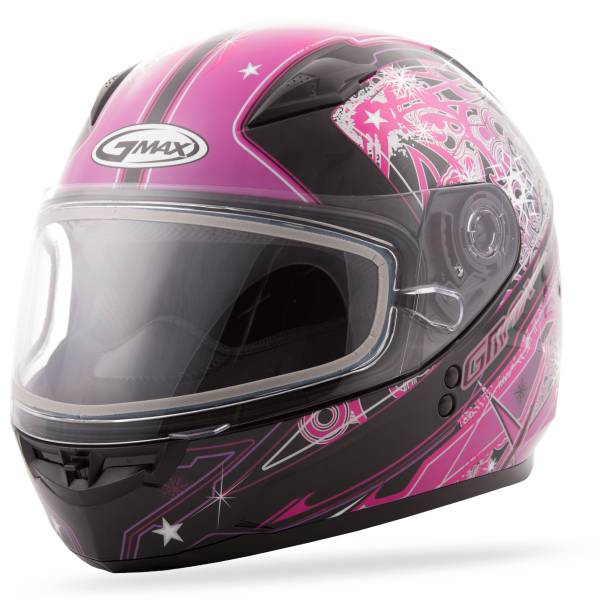 GMAX - YOUTH GM-49Y FULL-FACE HELMET SNOW CELESTIAL PNK/PURP/BLK YL - Image 1