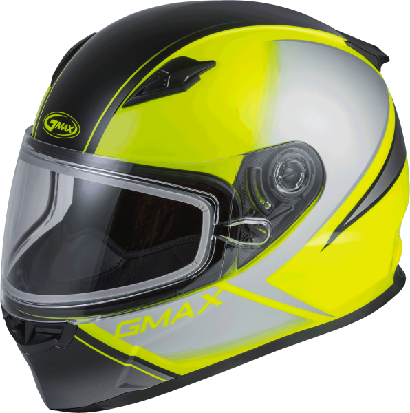 GMAX - YOUTH GM-49Y HAIL SNOW HELMET MATTE HI-VIS/BLACK/GREY YL - Image 1