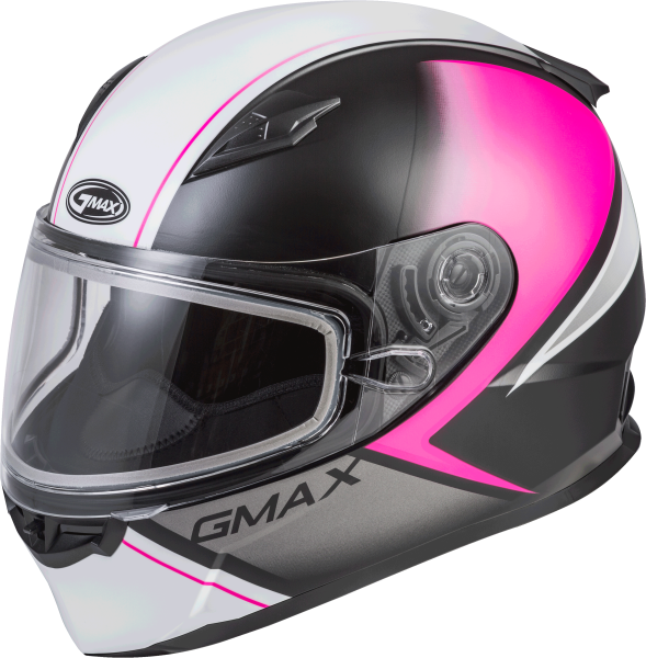 GMAX - YOUTH GM-49Y HAIL SNOW HELMET MATTE BLACK/PINK/WHITE YL - Image 1