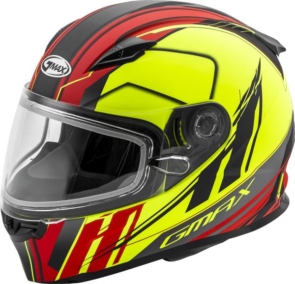 GMAX - YOUTH GM49Y ROGUE SNOW HELMET MATTE HI-VIS/RED YL - Image 1