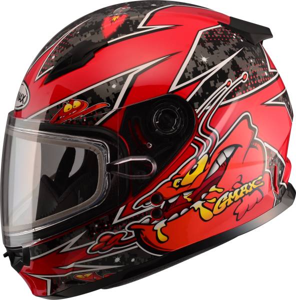 GMAX - YOUTH GM-49Y ALIEN SNOW HELMET RED YL - Image 1