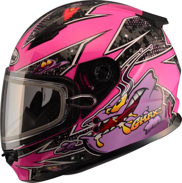 GMAX - YOUTH GM-49Y ALIEN SNOW HELMET PINK/PURPLE YL - Image 1