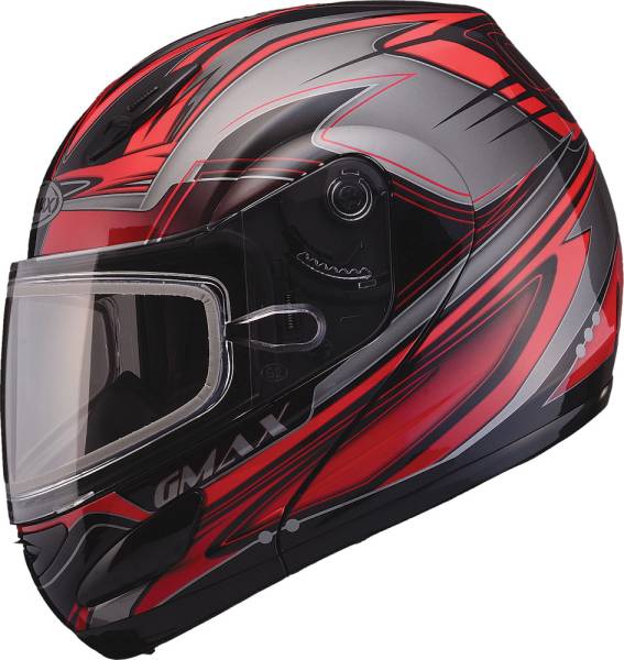 GMAX - GM-44S MODULAR HELMET SEMCOE RED/SILVER/BLACK 2X - Image 1