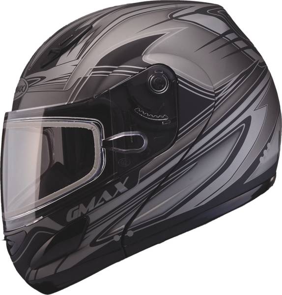 GMAX - GM-44S MODULAR HELMET SEMCOE MATTE DARK SILVER/BLACK 2X - Image 1