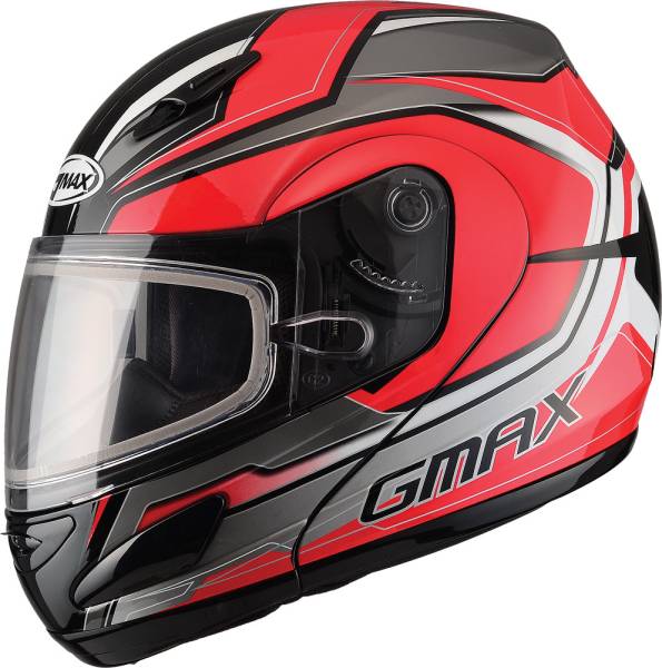 GMAX - GM-44S MODULAR HELMET GLACIER RED/SILVER/BLACK 2X - Image 1