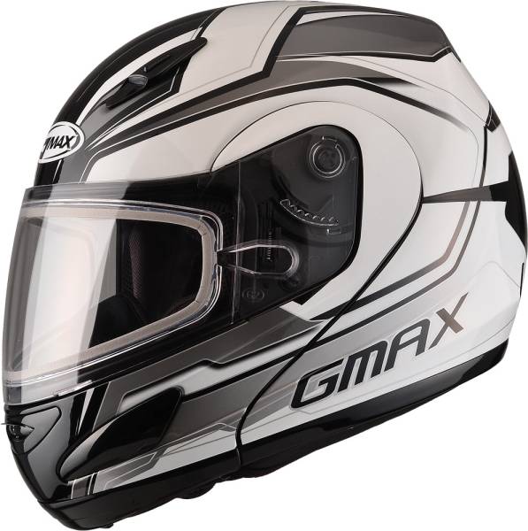 GMAX - GM-44S MODULAR HELMET GLACIER BLACK/SILVER 2X - Image 1