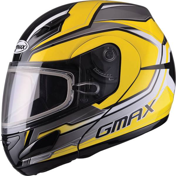 GMAX - GM-44S MODULAR HELMET GLACIER YELLOW/SILVER/BLACK 2X - Image 1