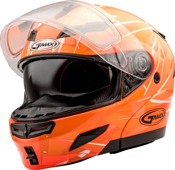 GMAX - GM-54S MODULAR SCRIBE SNOW HELMET HI-VIS ORANGE 2X - Image 1