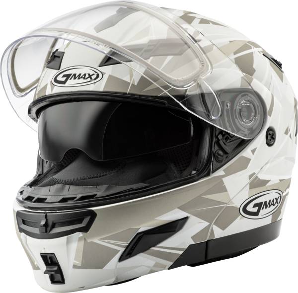 GMAX - GM-54S SCRIBE MODULAR HELMET MATTE WHITE/GREY 2X - Image 1