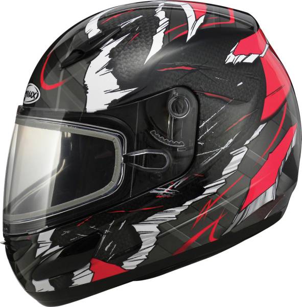 GMAX - GM-48S HELMET RED/BLACK/SILVER L - Image 1