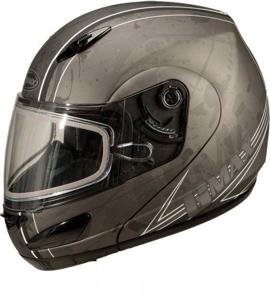 GMAX - GM-44S MODULAR HELMET MATTE DARK SILVER/BLACK XS - Image 1