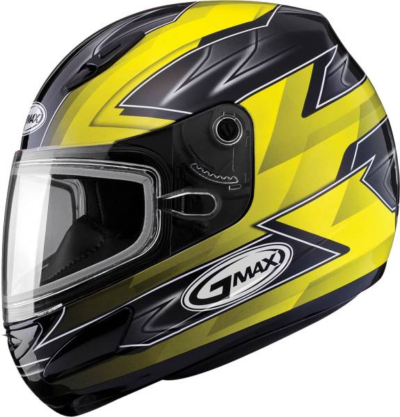 GMAX - GM-48S HELMET RAZOR YELLOW/BLACK/SILVER 2X - Image 1