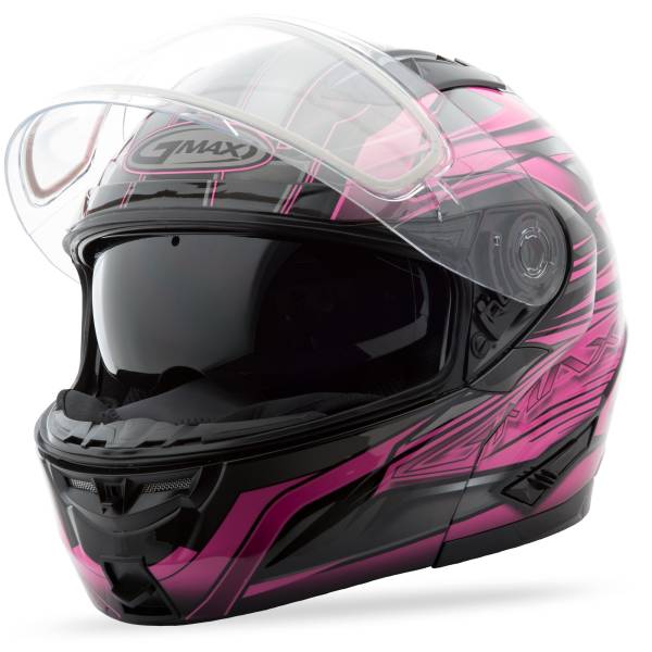 GMAX - GM-64S MODULAR HELMET CARBIDE BLACK/PINK L - Image 1