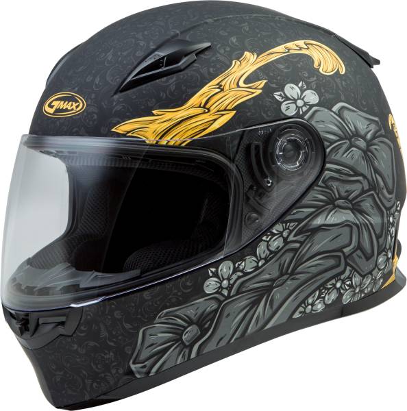 GMAX - FF-49S FULL-FACE YARROW SNOW HELMET MATTE BLACK/GOLD LG - Image 1