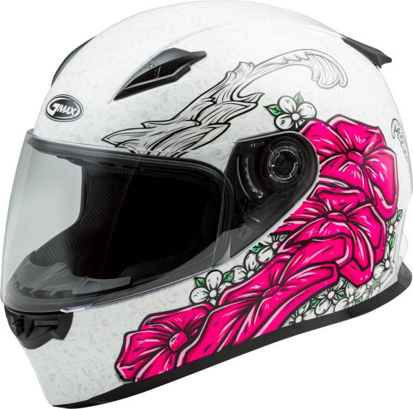 GMAX - FF-49S FULL-FACE YARROW SNOW HELMET WHITE/PINK MD - Image 1