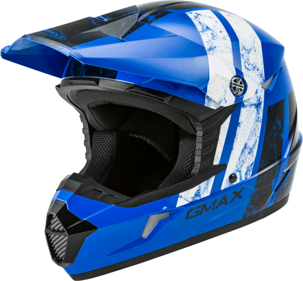 GMAX - YOUTH MX-46Y OFF-ROAD DOMINANT HELMET BLUE/BLACK/WHITE YL - Image 1