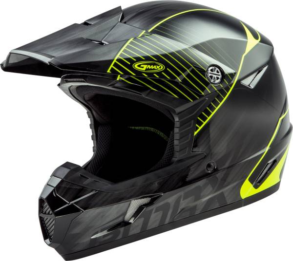 GMAX - YOUTH MX-46Y OFF-ROAD COLFAX HELMET BLACK/HI-VIS YELLOW YL - Image 1