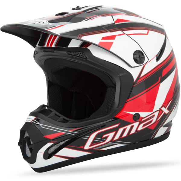 GMAX - YOUTH GM-46.2Y OFF-ROAD TRAXXION HELMET BLK/RD/WHT YS - Image 1