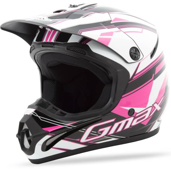 GMAX - GM-46.2X OFF-ROAD TRAXXION HELMET BLACK/PINK/WHITE XS - Image 1