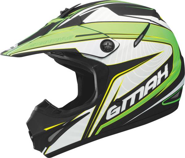 GMAX - GM-46.2Y COIL HELMET MATTE BLACK/FLO-GREEN YL - Image 1