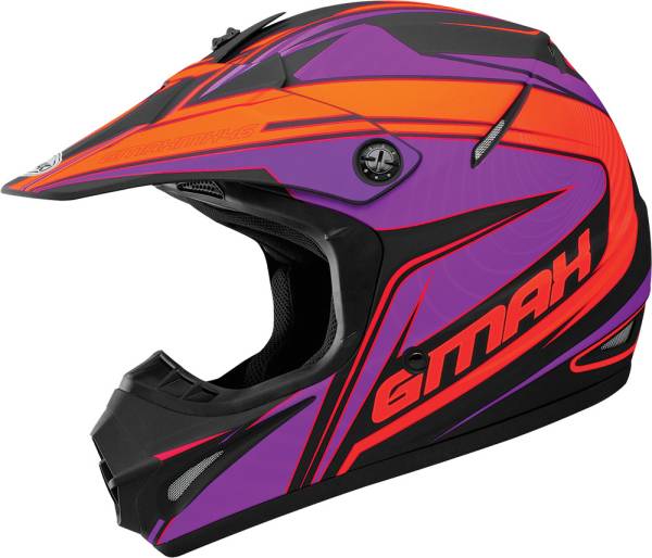 GMAX - GM-46.2X COIL HELMET MATTE BLACK/FLO-ORANGE 2X - Image 1