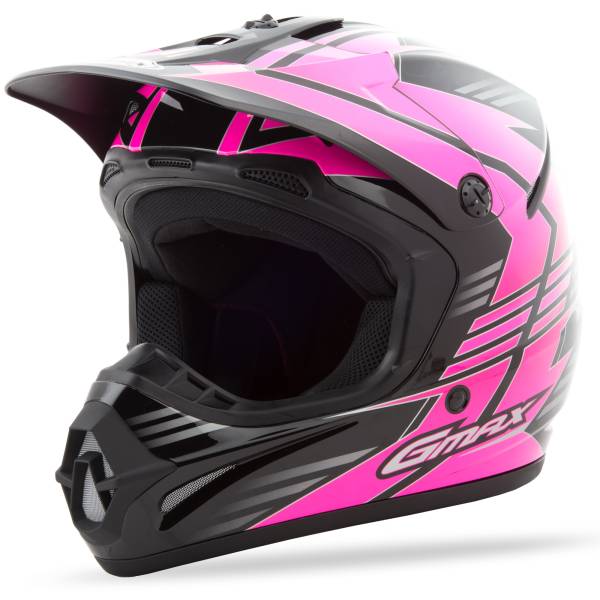 GMAX - GM-46.2X RACE HELMET BLACK/HI-VIS PINK M - Image 1