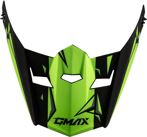 GMAX - YOUTH MX-46Y UNSTABLE VISOR MATTE BLACK/GREEN YS-YL - Image 1