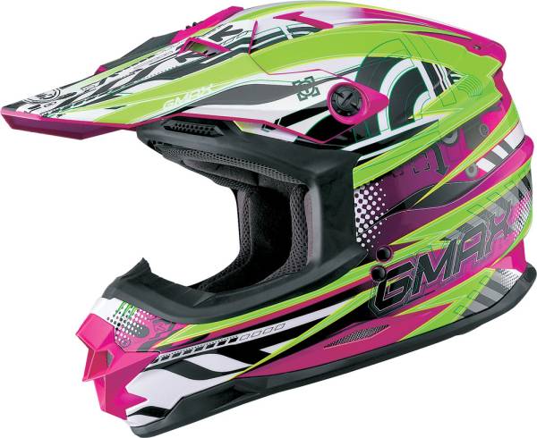 GMAX - GM76X XENOTRON HELMET PURPLE/HI-VIS GREEN 2X - Image 1