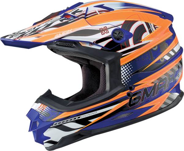 GMAX - GM76X XENOTRON HELMET BLUE/HI-VIS ORANGE 2X - Image 1