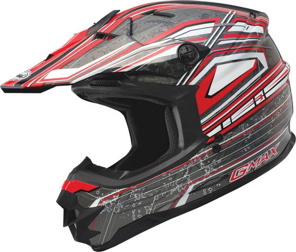 GMAX - GM-76X BIO HELMET RED/WHITE/BLACK XS - Image 1