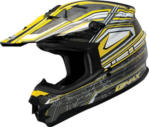 GMAX - GM-76X BIO HELMET YELLOW/WHITE/BLACK 2X - Image 1