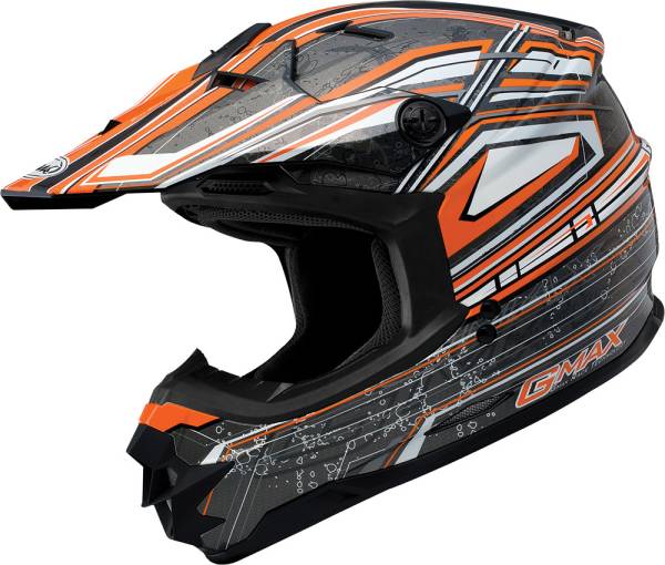 GMAX - GM-76X BIO HELMET ORANGE/WHITE/BLACK 2X - Image 1