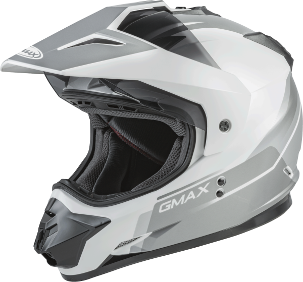 GMAX - GM-11 DUAL-SPORT SCUD HELMET WHITE/GREY 2X - Image 1