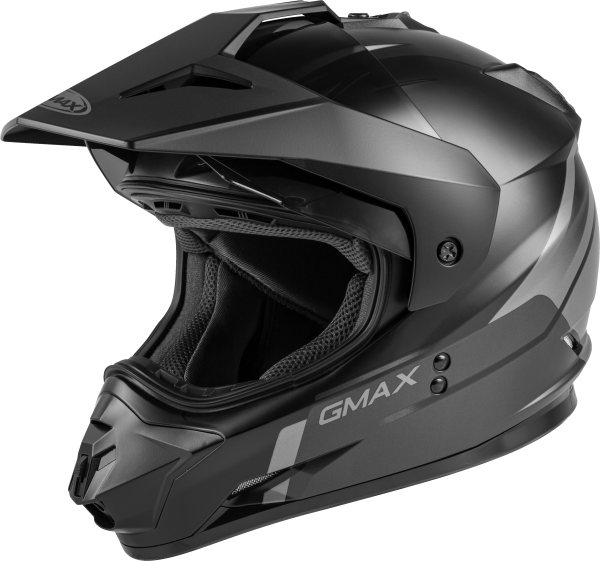 GMAX - GM-11 DUAL-SPORT SCUD HELMET MATTE BLACK/GREY 2X - Image 1