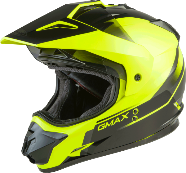 GMAX - GM-11 DUAL-SPORT SCUD HELMET MATTE HI-VIS/BLACK 2X - Image 1