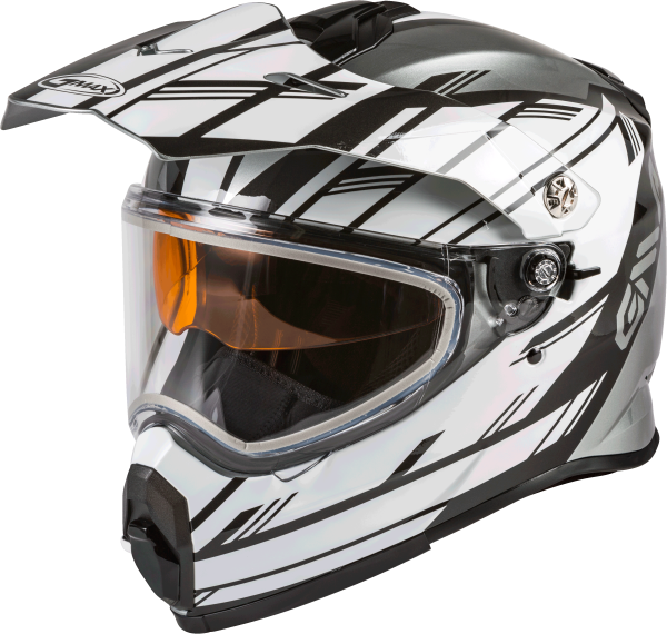 GMAX - AT-21S ADVENTURE EPIC SNOW HELMET SILVER/WHITE/BLACK 2X - Image 1