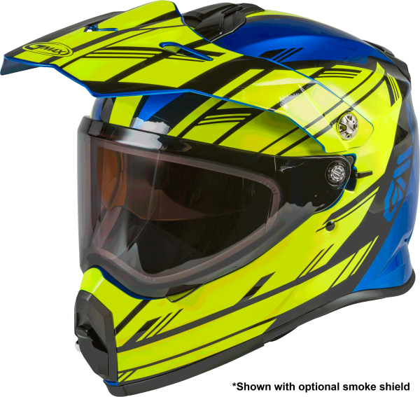 GMAX - AT-21S ADVENTURE EPIC SNOW HELMET BLUE/HI-VIS/BLACK 2X - Image 1