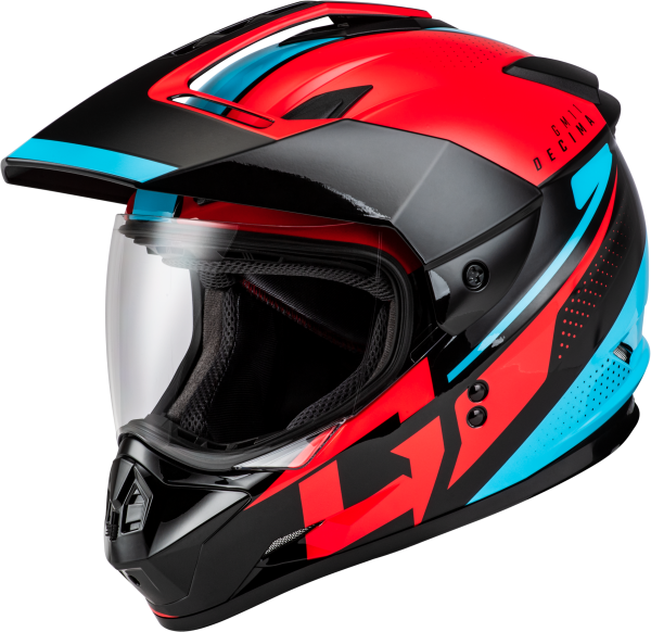 GMAX - GM-11 DECIMA HELMET BLACK/RED/BLUE 2X - Image 1