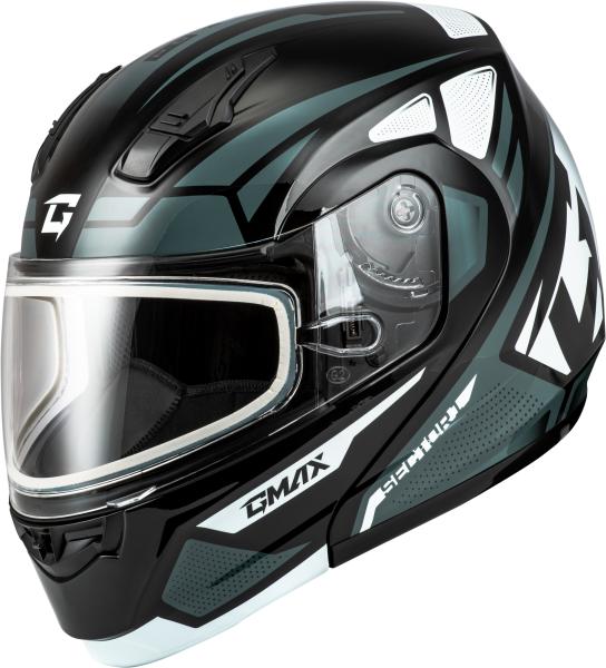 GMAX - MD-04S SECTOR SNOW HELMET BLACK/SILVER 2X - Image 1