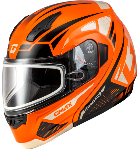 GMAX - MD-04S SECTOR SNOW HELMET ORANGE/BLACK 2X - Image 1