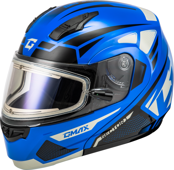 GMAX - MD-04S SECTOR SNOW HELMET W/ ELECTRIC SHIELD BLUE/BLACK 2X - Image 1