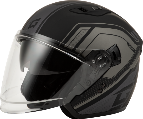 GMAX - OF-87 DUKE HELMET W/LED LIGHT MATTE BLK/GREY 2X - Image 1