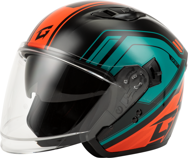 GMAX - OF-87 DUKE HELMET W/LED BLK/ORANGE 2X - Image 1