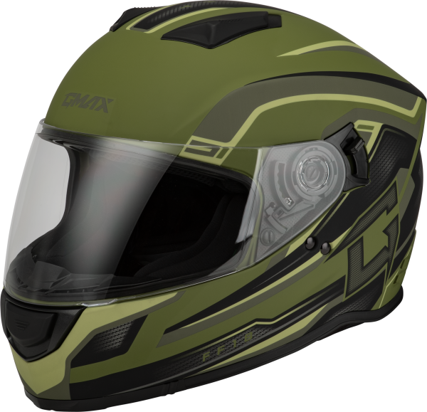 GMAX - FF-18 DRIFT HELMET MATTE GREEN/BLACK XS - Image 1