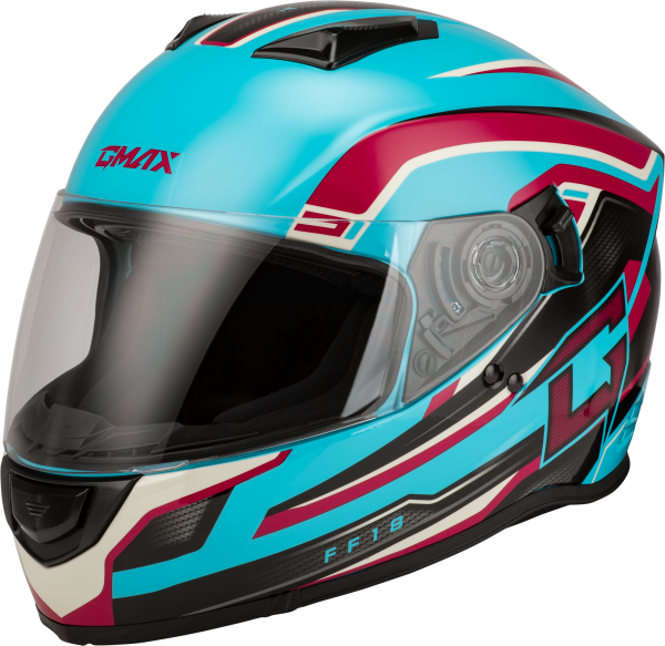 GMAX - FF-18 DRIFT HELMET BLUE/BLACK/RED 2X - Image 1