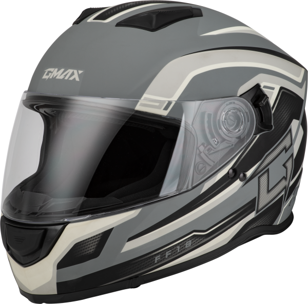 GMAX - FF-18 DRIFT HELMET MATTE GREY/SILVER/BLACK 2X - Image 1