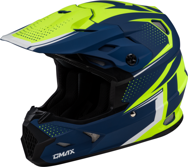 GMAX - MX-96 502 HELMET MATTE BLUE/GREEN  2X - Image 1