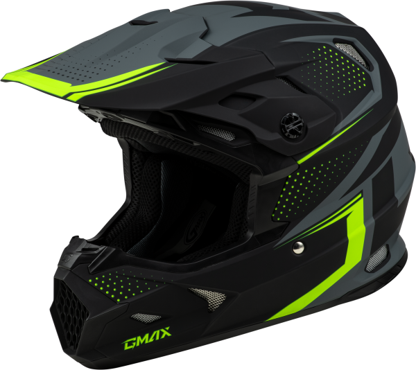 GMAX - MX-96 502 HELMET MATTE GREY/HI-VIZ 2X - Image 1